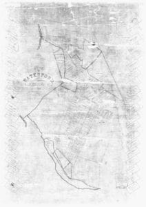 1875 map of Waterford VA from surveys by James Skinner Oden